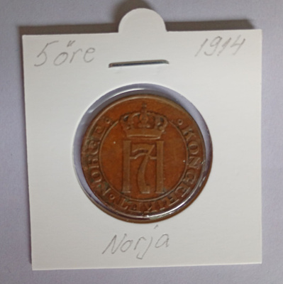 Norja 5 Öre v.1914 KM#368