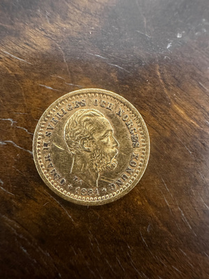Ruotsi 1881 - 5 Kronor kultaraha (Oscar II) - Harvinainen ñ