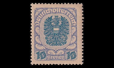 Itävalta 320y ** Vaakuna 10 Kr harm.pap (1920)