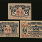Itävalta Notgeld 10, 20, 50 Heller, Nussendorf 1920 - pikkukuva 1