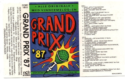 Grand prix '87 Alkuperäishitit Eurovisio 87 c-kasetti