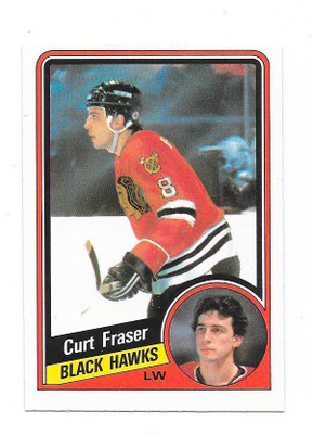 1984-85 OPC #34 Curt Fraser Chicago Blackhawks gooni