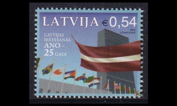 Latvia 991 ** YK-jäsenyys 25v (2016)