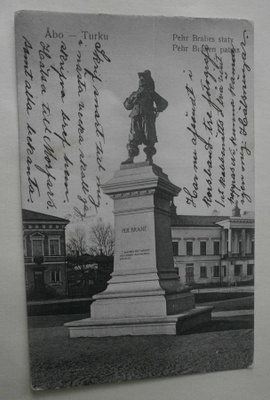 Turku, Pehr Brahen patsas, vanha mv pk, p. 1907 Ruotsiin