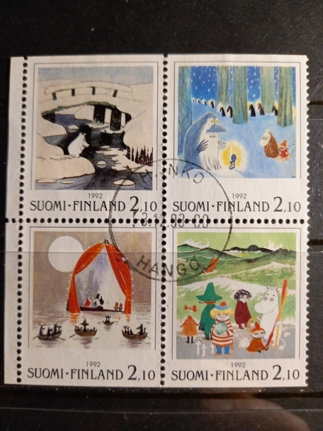 MUUMIT Nordia 1993 sarja 4lö 1992 - LaPe 1184-1187 o