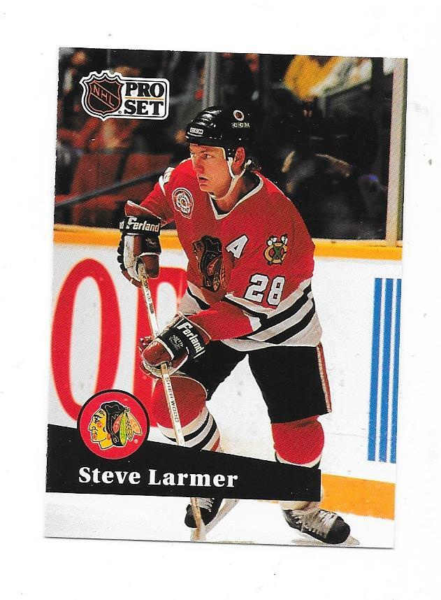 1991-92 ProSet #49 Steve Larmer Chicago Blackhawks