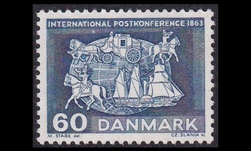 Tanska 414x ** Postikonferenssi x-paperi (1963)