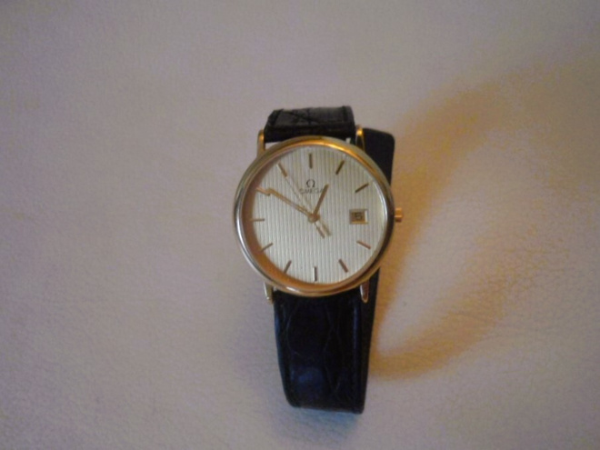 Omega De Ville quartz miesten teräsrannekello