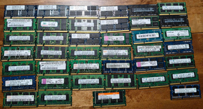 40kpl Sodimm muisteja DDR1 DDR2 DDR3