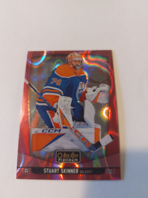 2024-25 O-Pee-Chee Platinum Pink Magma #105 Stuart Skinner
