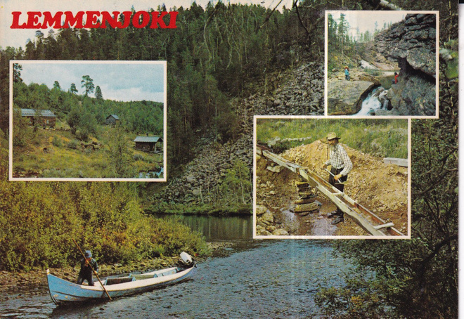 Lemmenjoki. Kullankaivuu. sommitelmakortti .  e322