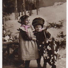 LAPSI / Lystikkäät lapset lumisessa metsässä. 1910-l. - pikkukuva 2