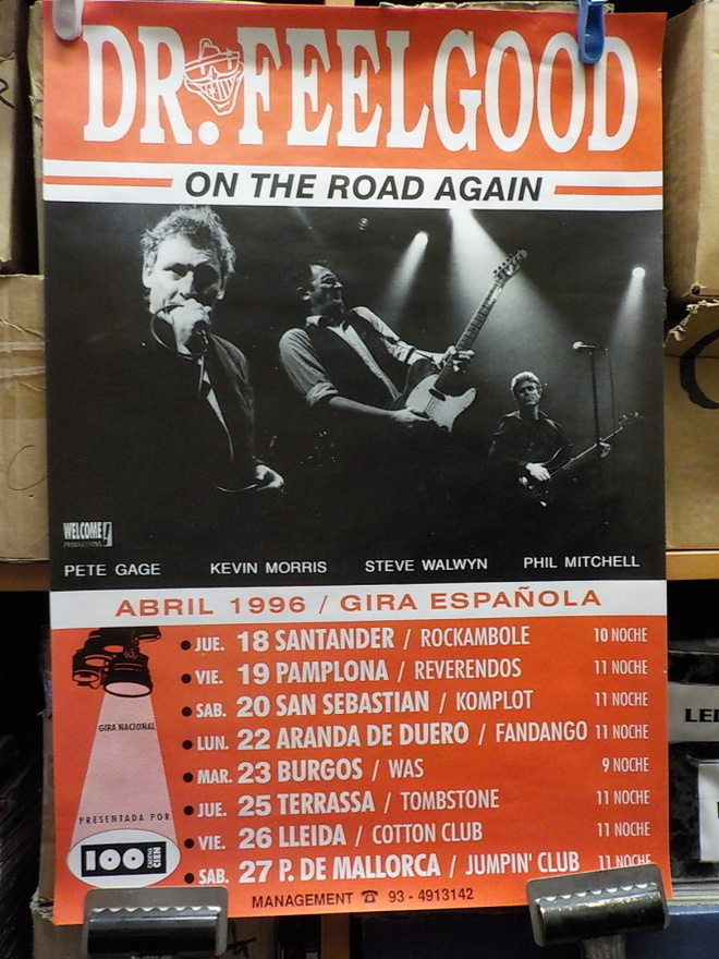 DR FEELGOOD - ON THE ROAD AGAIN -96 ESPANJANKIERTUEJULISTE +