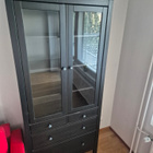IKEA HEMNES vitriinikaappi, mustanruskea - pikkukuva 1