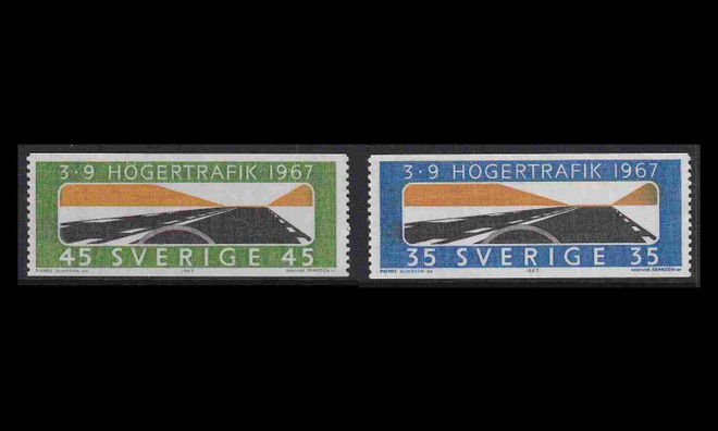 Ruotsi 588-9A ** Oikeanpuoleinen liikenne (1967)