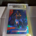Ronaldinho Topps chrome blue refractor/75 Beckett greidattu - pikkukuva 1
