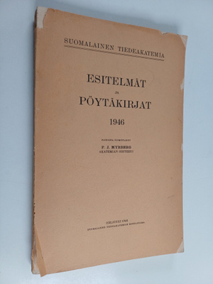 Suomalainen tiedeakatemia : Esitelmät ja pöytäkirjat 1946
