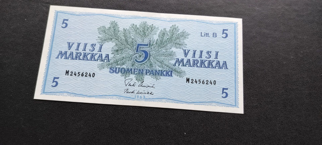 5mk 1963 Litt.B, UUS-Koi, M-sarjaa, KL 9-10