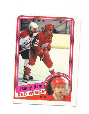 1984-85 OPC #54 Danny Gare , Detroit Red Wings