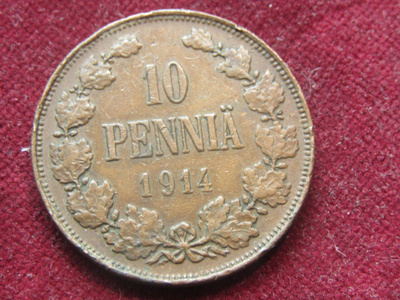 10 penniä 1914