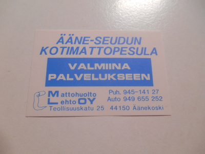 TT Etiketti Mattohuolto Lehto oy Äänekoski