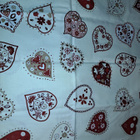 Sydänkuvioinen puuvillakangas 160x52cm - pikkukuva 2