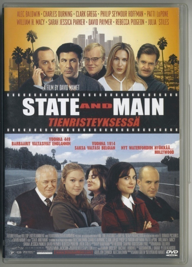 STATE AND MAIN – tienristeyksessä - Suomi-DVD 2000, D. Mamet