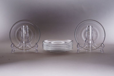 071. 8kpl Iittala 'Paula' lasinalunen. Jorma Vennola.