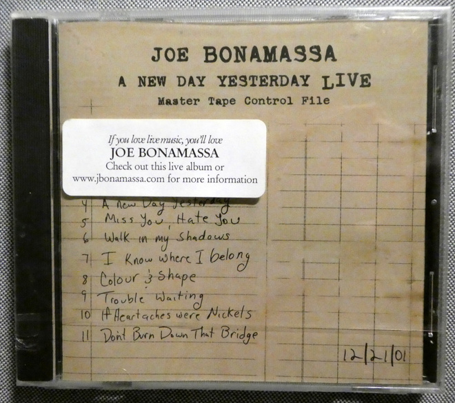 JOE BONAMASSA a New Day Yesterday Live CD 2002 UUSI