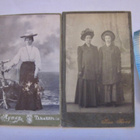2 VANHAA CDV Valokuvaa Naiset KIVA Hattu Tampere HKI 1900-l - pikkukuva 1