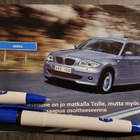 AUTOKORTTI, BMW 120i, kulkenut  postikortti + postileima - pikkukuva 1