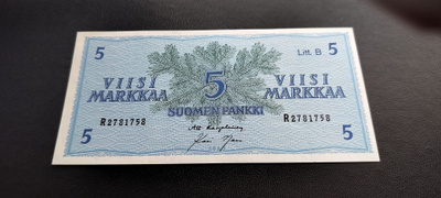 5mk 1963 Litt.B, KAR-Nar, R-sarjaa, KL 9-10