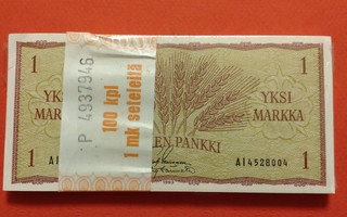 Nippu, punta, 97 kpl 1 mk 1963, toisesta päästä auki. (KD7)