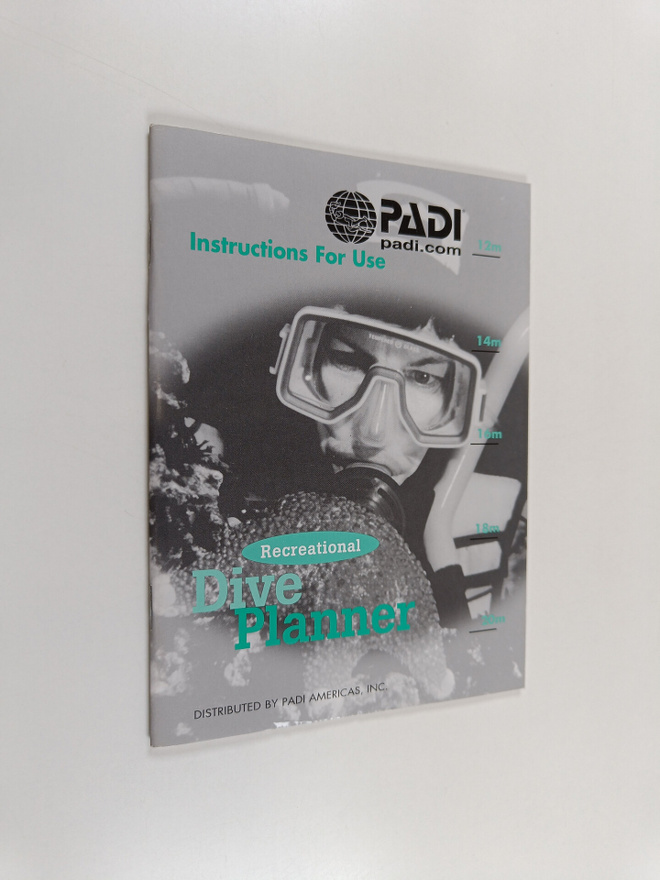 Recreational dive planner - Instructions for use