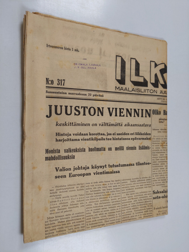 Ilkka N:o 317/1936 (22.11.1936)
