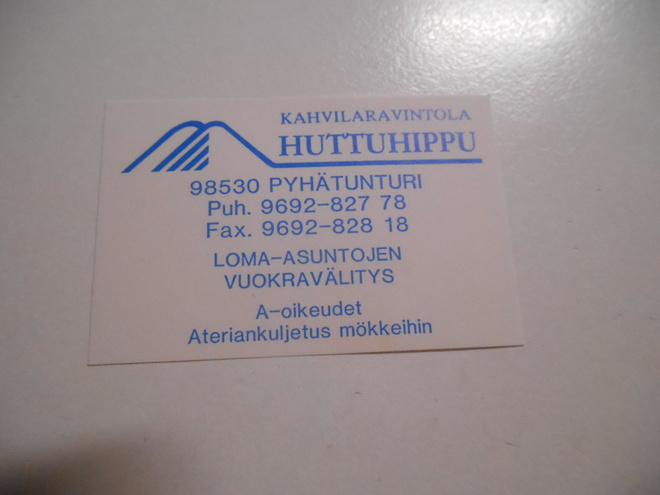 TT Etiketti Kahvilaravintola Huttuhippu Pyhätunturi