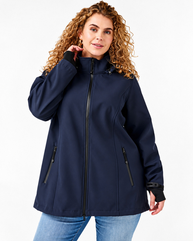 Lyhyt softshell-takki,kokoa M (Zizzi)