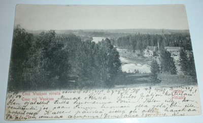 Enso Wuoksen virralla + tehdas, vanha mv pk, p. 1904