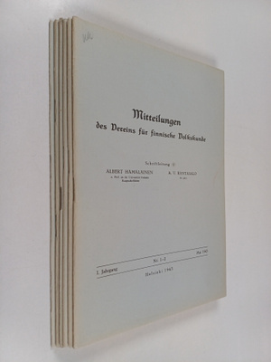 Albert Hämäläinen : Mitteilungen des Vereins fur finnisch...