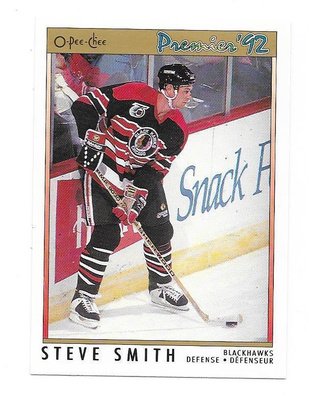 1991-92 OPC Premier #136 Steve Smith Chicago Blackhawks