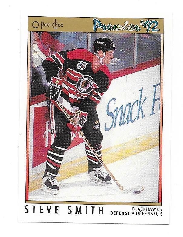 1991-92 OPC Premier #136 Steve Smith Chicago Blackhawks
