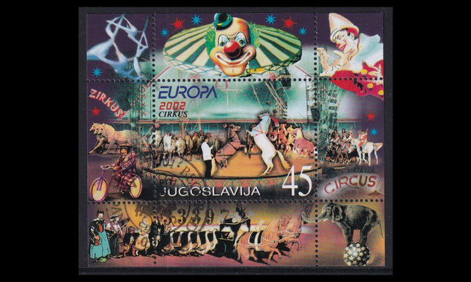 Jugoslavia 3078BL53 o Europa sirkus (2002)