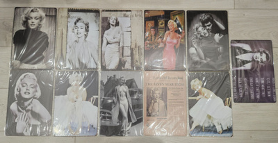 Uusia peltikylttejä Marilyn Monroe 11 kpl