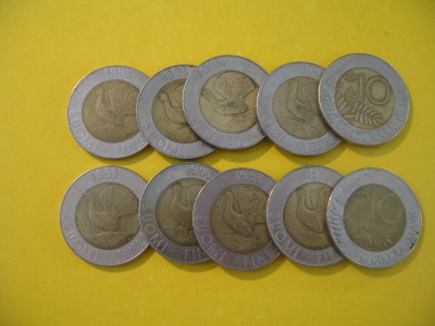 10 kpl 10 markkaa - 1993
