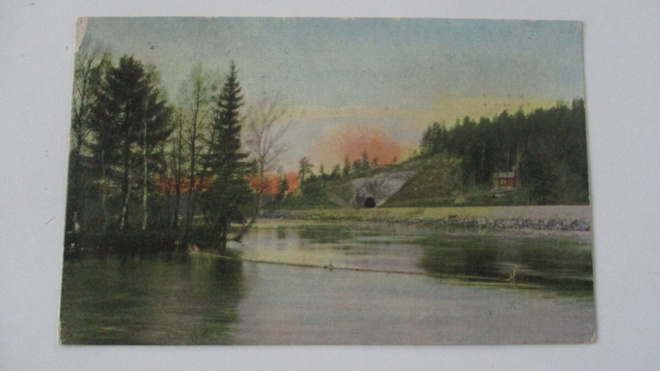 VANHA POSTIKORTTI -  POHJA SKURUN TUNNELI  1915 (PK-2-80)