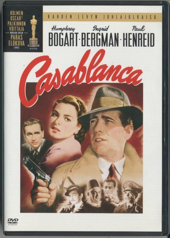 CASABLANCA – Suomi 2-DVD - 1942/2003, 3x Oscar-voittaja 1943