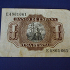 Banco de Espana  UNA PESETA - SETELI 1953 - pikkukuva 2