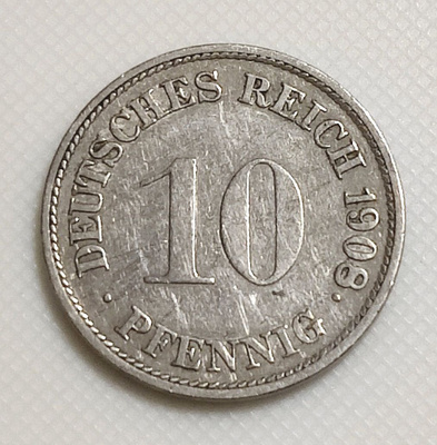 Saksa 10 Pfennig 1908G