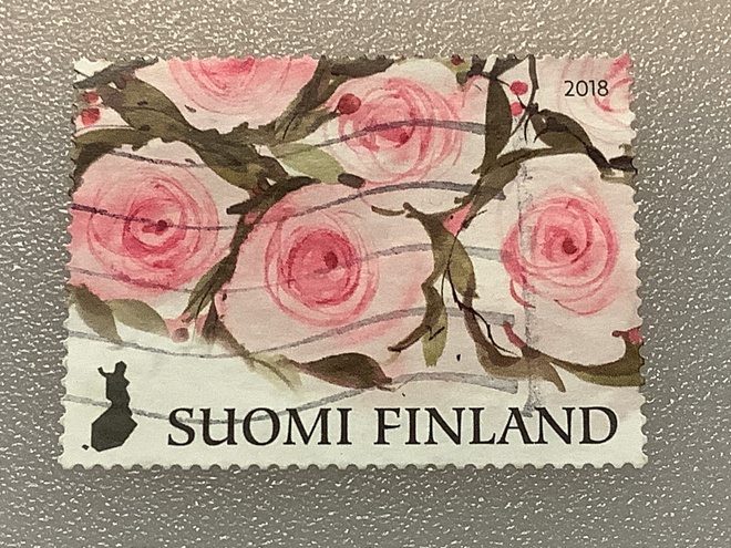 2538/ 2018 Onnenkukkia 3/5 o leimattu