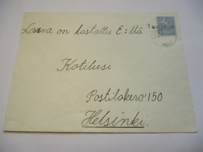 1959 Tanttila (Lammi) rivil kuorella